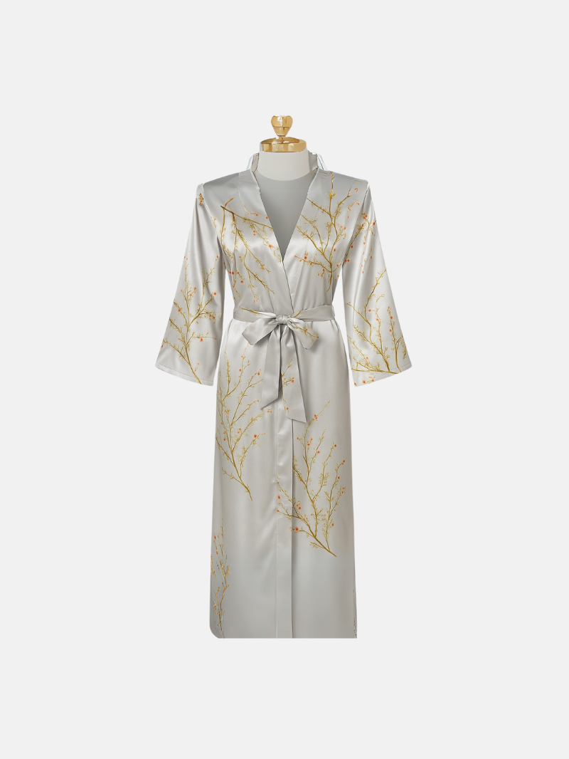 Charlie Satin Night robe – Silky Sleeveless Slip Dress for Women - Silken & Dreams