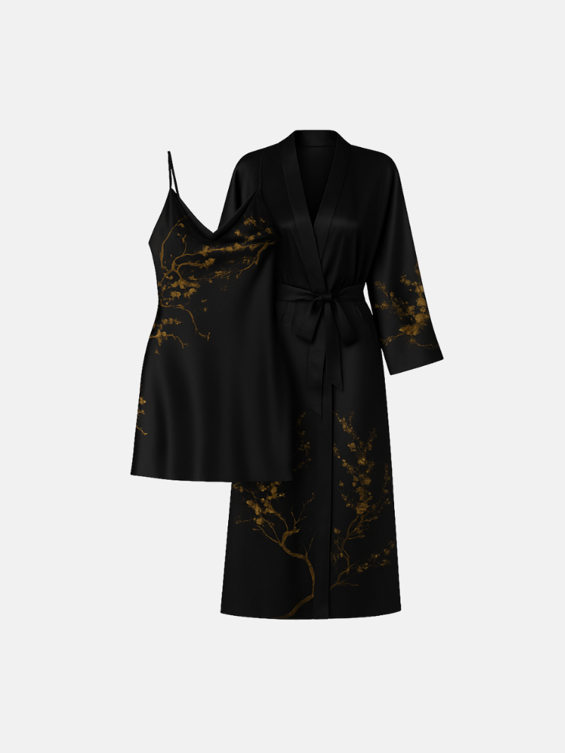 Shira Satin Nightdress – Chic Silky Sleepwear with Open Back Design