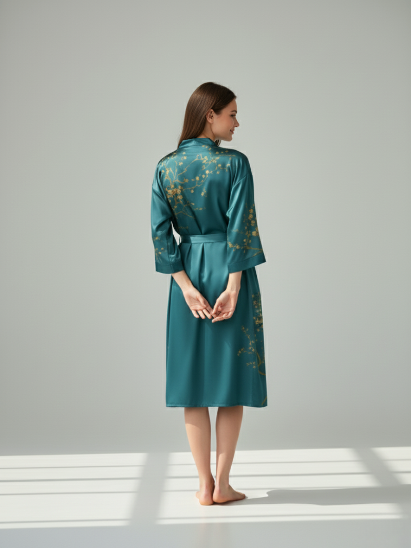 Shira Satin Nightdress – Chic Silky Sleepwear with Open Back Design