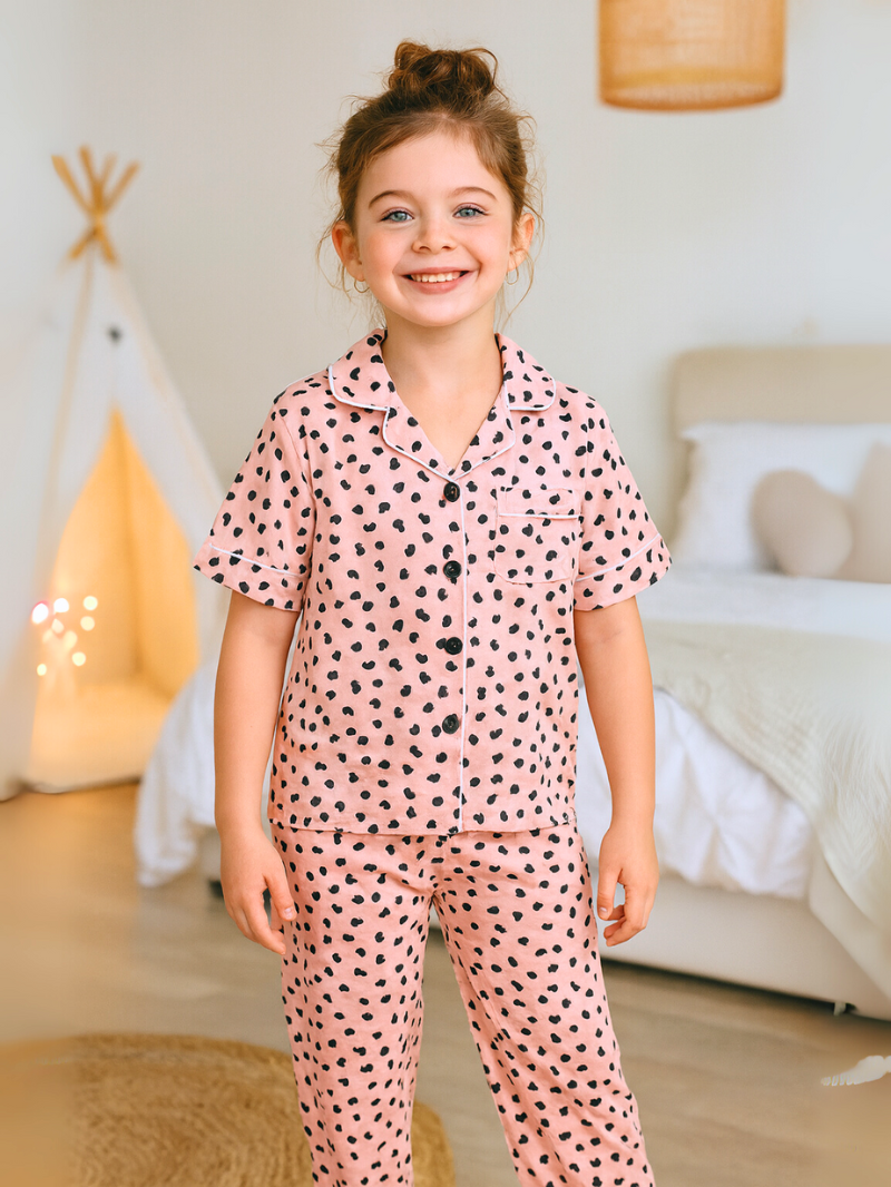 Satin Pajama Set – Lightweight Summer Short Sleeve