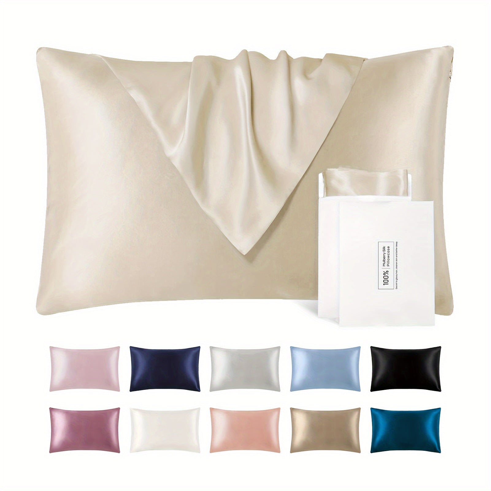 Mulberry Silk Pillowcases – Soft, Breathable, Anti-Frizz Luxury Pillow Covers - Silken & Dreams
