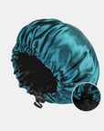 Double-Sided Silk Sleeping Cap for Women – Elastic Hair Care and Shower Cap with Button