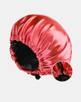 Double-Sided Silk Sleeping Cap for Women – Elastic Hair Care and Shower Cap with Button