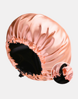 Double-Sided Silk Sleeping Cap for Women – Elastic Hair Care and Shower Cap with Button