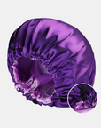 Double-Sided Silk Sleeping Cap for Women – Elastic Hair Care and Shower Cap with Button