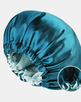 Double-Sided Silk Sleeping Cap for Women – Elastic Hair Care and Shower Cap with Button