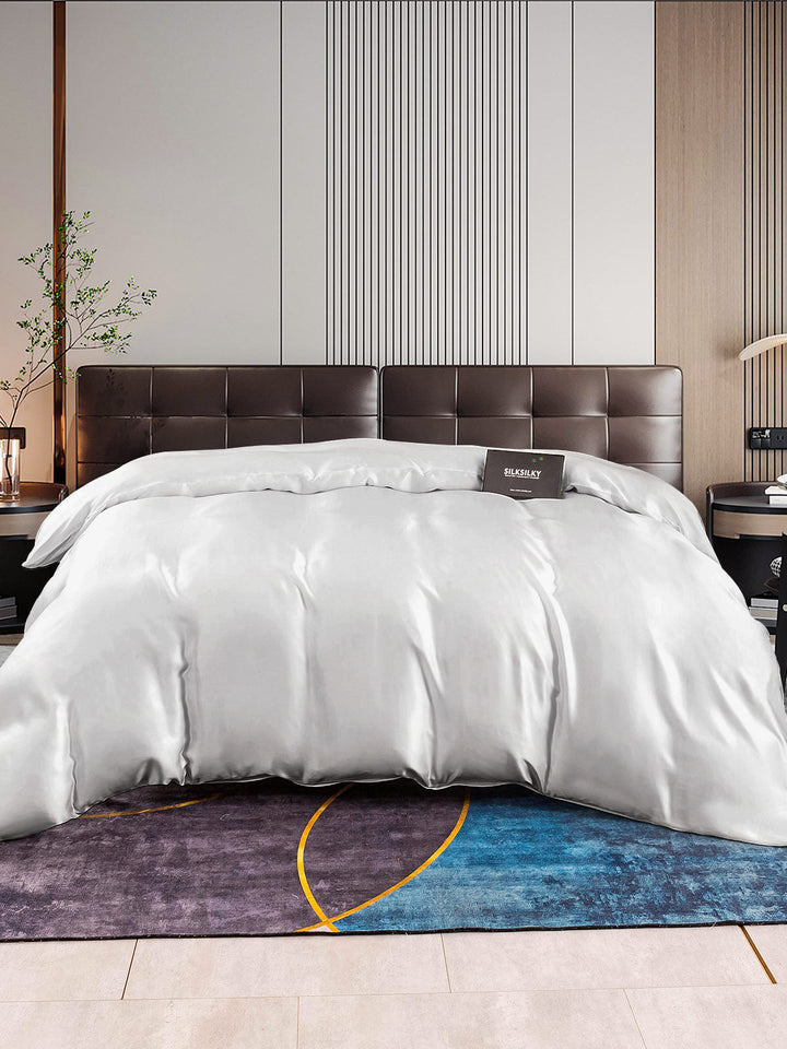 Mulberry Silk Duvet Cover – Seamless, Luxurious, Breathable & Hypoallergenic Bedding for Restful Sleep