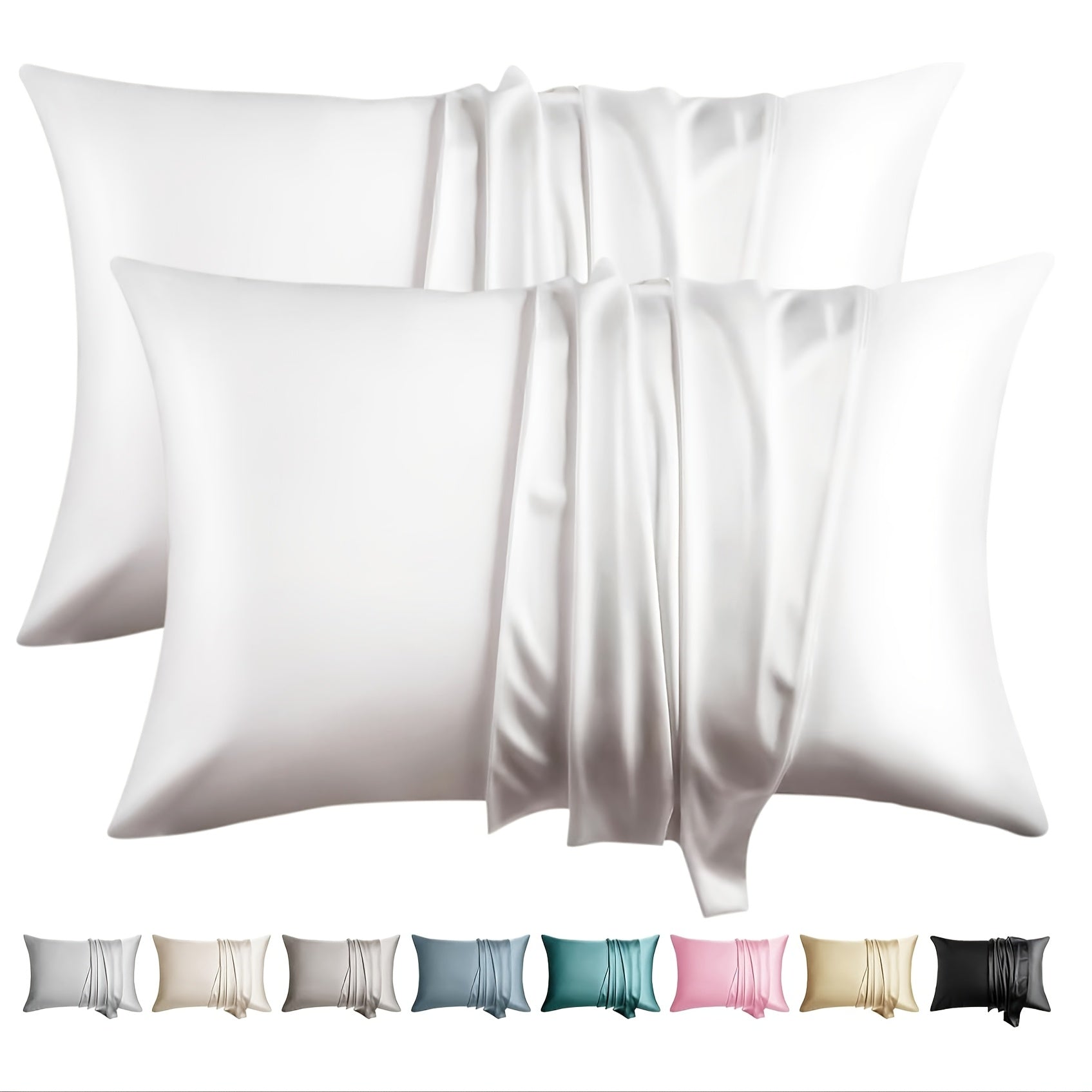 2-Pack Mulberry Silk Pillowcases – Soft, Breathable, Anti-Frizz Luxury Pillow Covers - Silken & Dreams