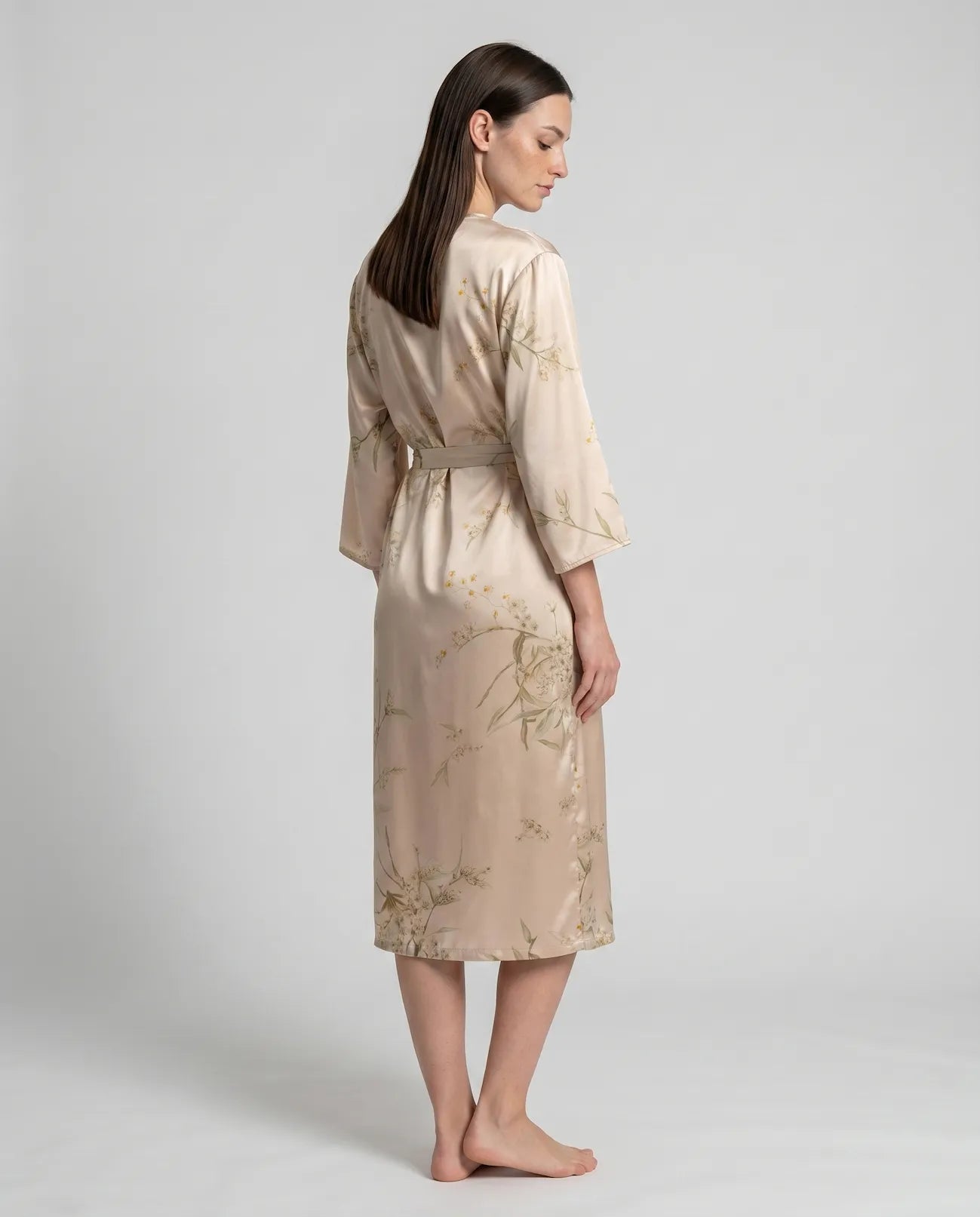 Charlie Satin Night robe – Silky Sleeveless Slip Dress for Women - Silken &amp; Dreams