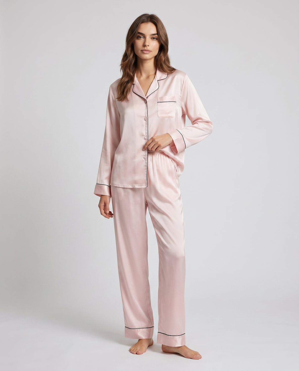 Pajama Set for Women – Soft, Breathable, Luxury Sleepwear with Long Sleeves &amp; Pants - Silken &amp; Dreams
