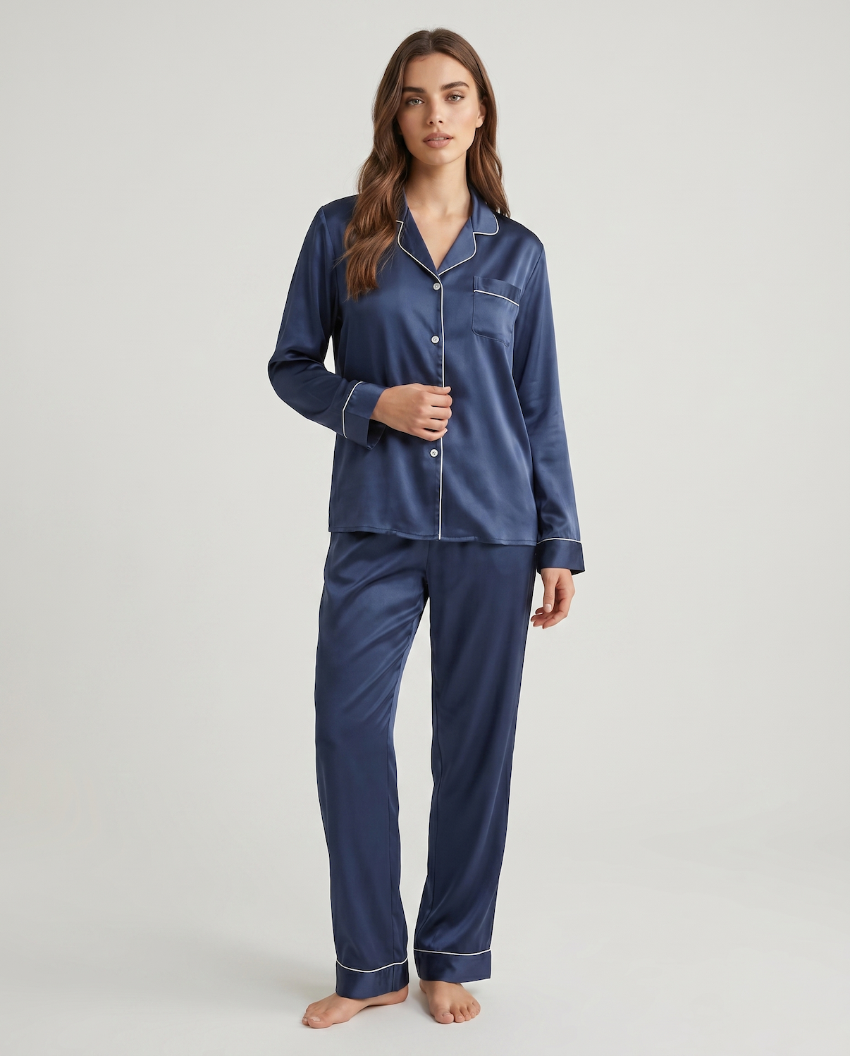 Pajama Set for Women – Soft, Breathable, Luxury Sleepwear with Long Sleeves &amp; Pants - Silken &amp; Dreams