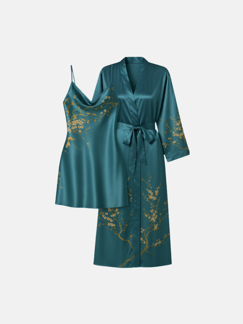 Shira Satin Nightdress – Chic Silky Sleepwear with Open Back Design