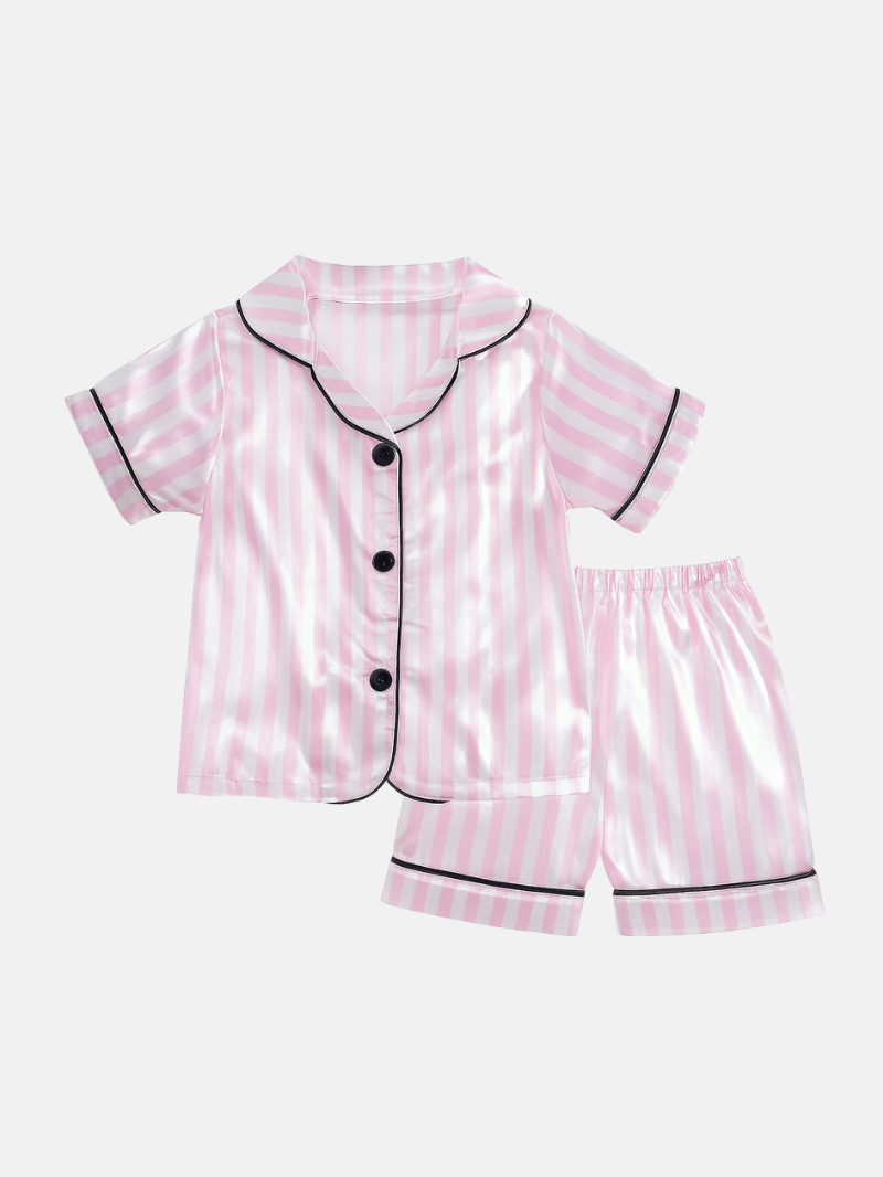 Kids Summer Pajama Set – Short Sleeve Top & Comfy Shorts Sleepwear for Boys and Girls