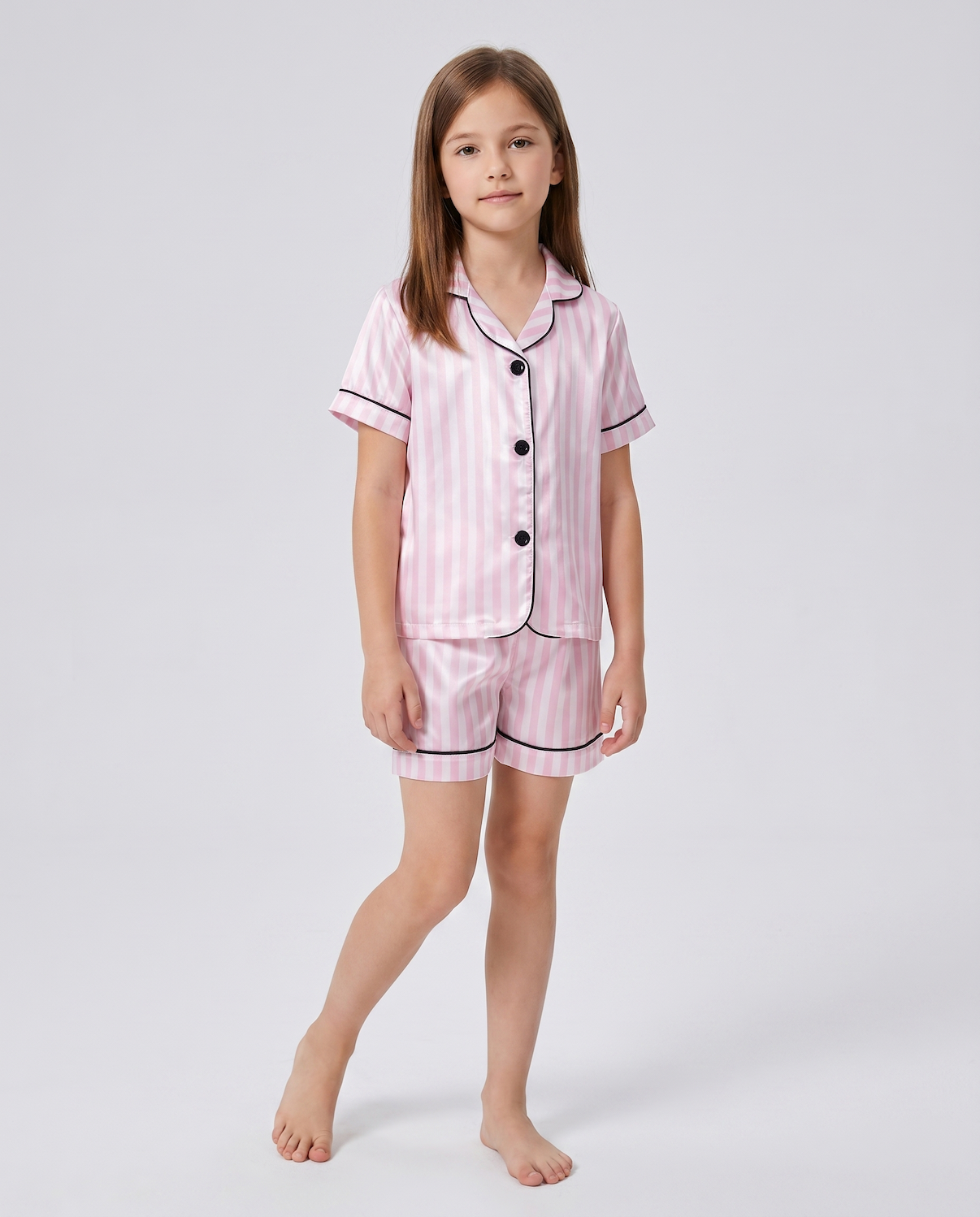 Kids Summer Pajama Set – Short Sleeve Top &amp; Comfy Shorts Sleepwear for Boys and Girls