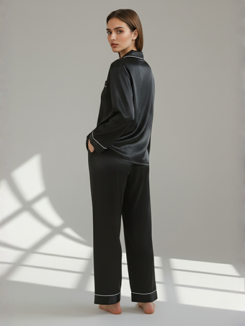 Pajama Set for Women – Soft, Breathable, Luxury Sleepwear with Long Sleeves & Pants - Silken & Dreams