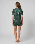 Elegant Butterfly Print 100% Silk Pajama Set – Luxury Women's Sleepwear