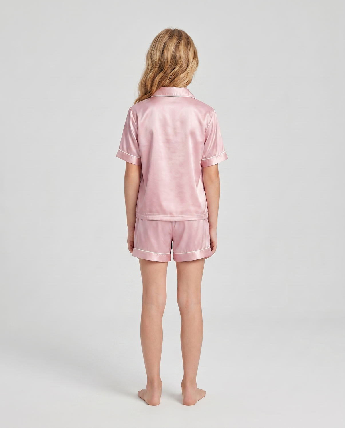 Kids 2 Piece Pajama Set – Cozy Girls Sleepwear with Shorts, Pants &amp; Collared Top
