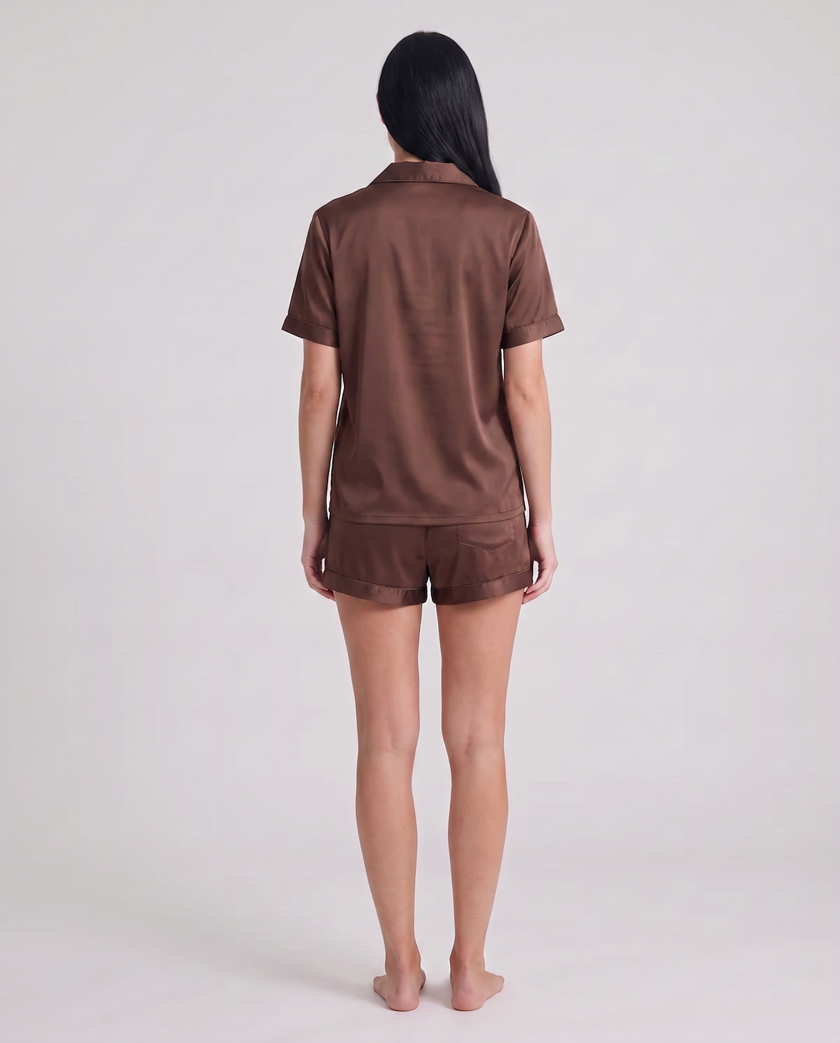 Women's 100% Mulberry Silk Pajama Set – Short Sleeve Luxury Sleepwear