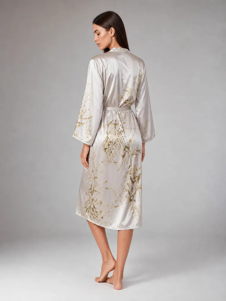 Charlie Satin Night robe – Silky Sleeveless Slip Dress for Women - Silken & Dreams