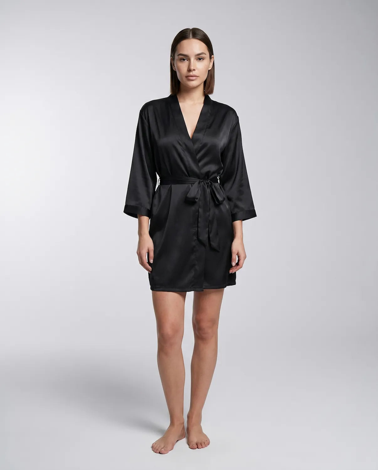 Goddess Silky Satin Robe – Lightweight, Elegant Loungewear for Women with Waist Tie - Silken & Dreams