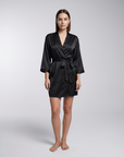 Goddess Silky Satin Robe – Lightweight, Elegant Loungewear for Women with Waist Tie - Silken & Dreams