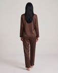 100% Mulberry Silk Pajama Set for Women – Soft, Breathable, Luxury Sleepwear with Long Sleeves & Pants