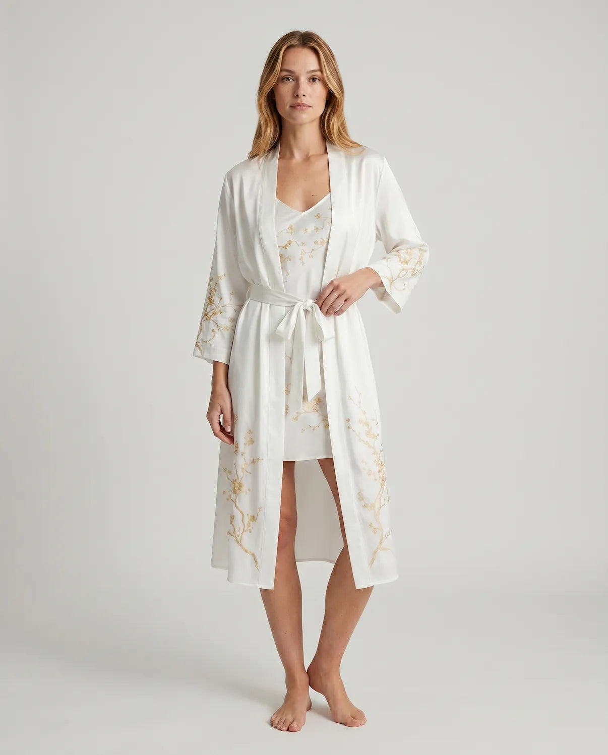 Shira Satin Nightdress – Chic Silky Sleepwear with Open Back Design