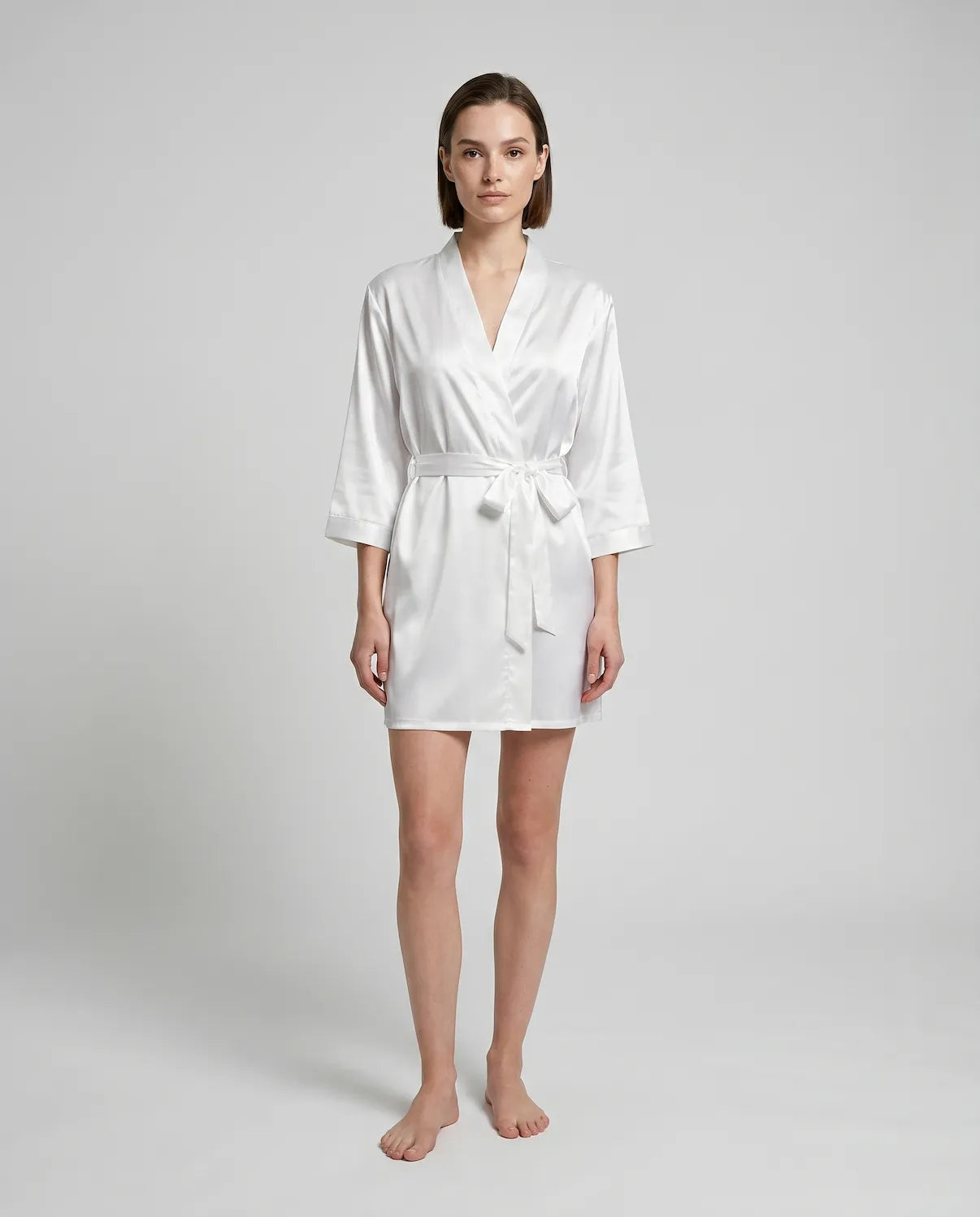 Goddess Silky Satin Robe – Lightweight, Elegant Loungewear for Women with Waist Tie - Silken & Dreams