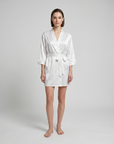 Goddess Silky Satin Robe – Lightweight, Elegant Loungewear for Women with Waist Tie - Silken & Dreams