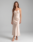 100% Silk Luxury Nightgown – Elegant, Soft, Breathable Sleepwear for Women - Silken & Dreams