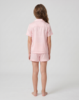 Girl Kids’ Satin Pajama Set – Short Sleeve Sleepwear with Silky Soft Comfort
