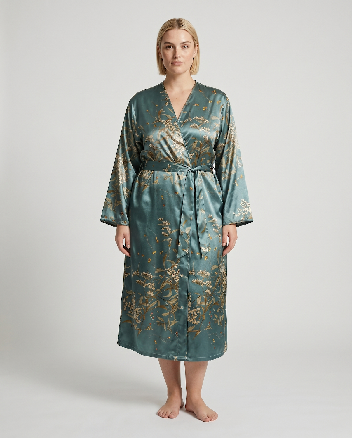 Plus Size Women's Loungewear Robe – Stylish Print, Sexy Fit &amp; Comfortable Casual Sleepwear