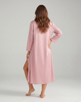 Luxury Silk Nightgown and Robe Set – Soft, Elegant 2-Piece Sleepwear for Women