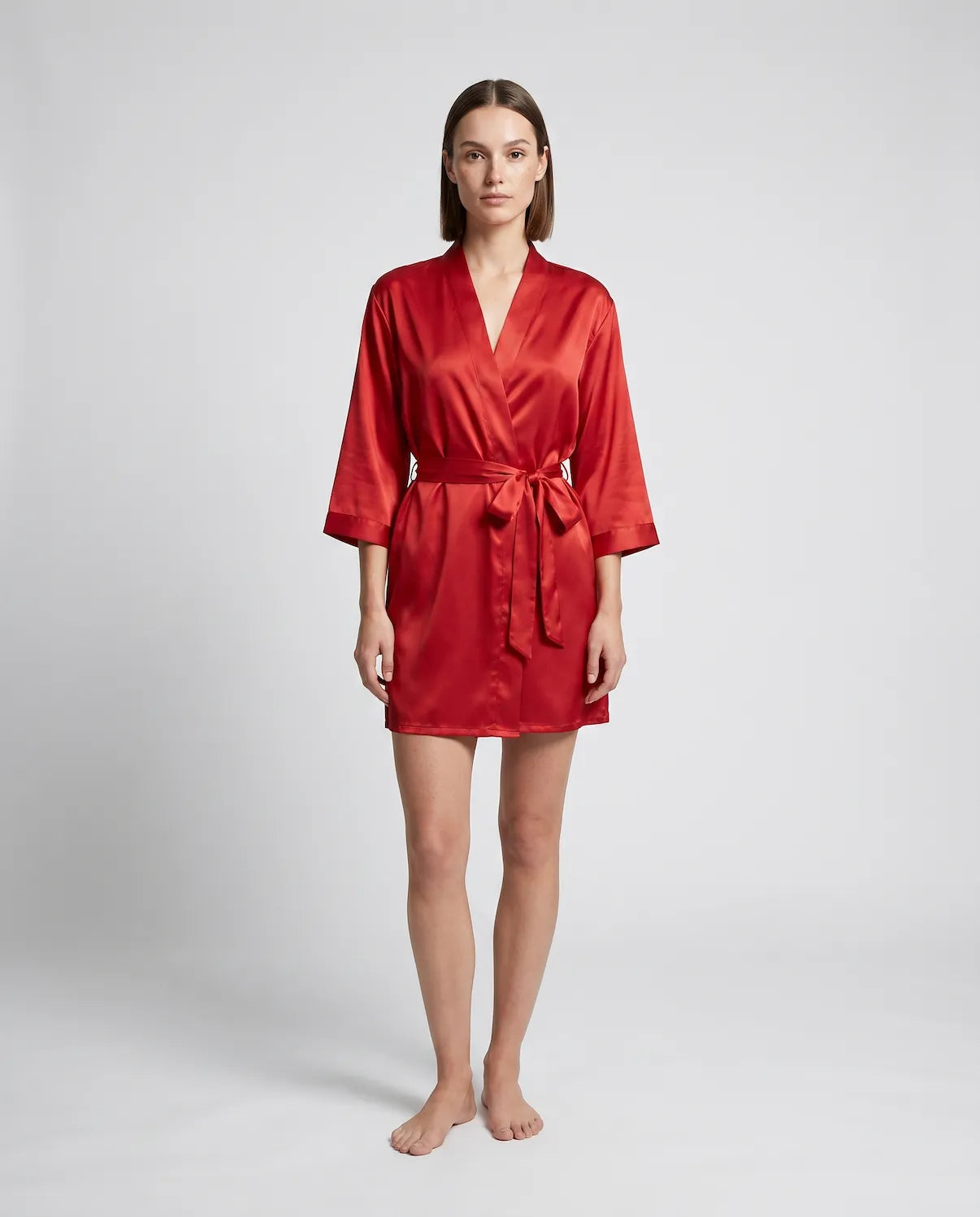 Goddess Silky Satin Robe – Lightweight, Elegant Loungewear for Women with Waist Tie - Silken & Dreams