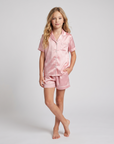 Kids 2 Piece Pajama Set – Cozy Girls Sleepwear with Shorts, Pants & Collared Top