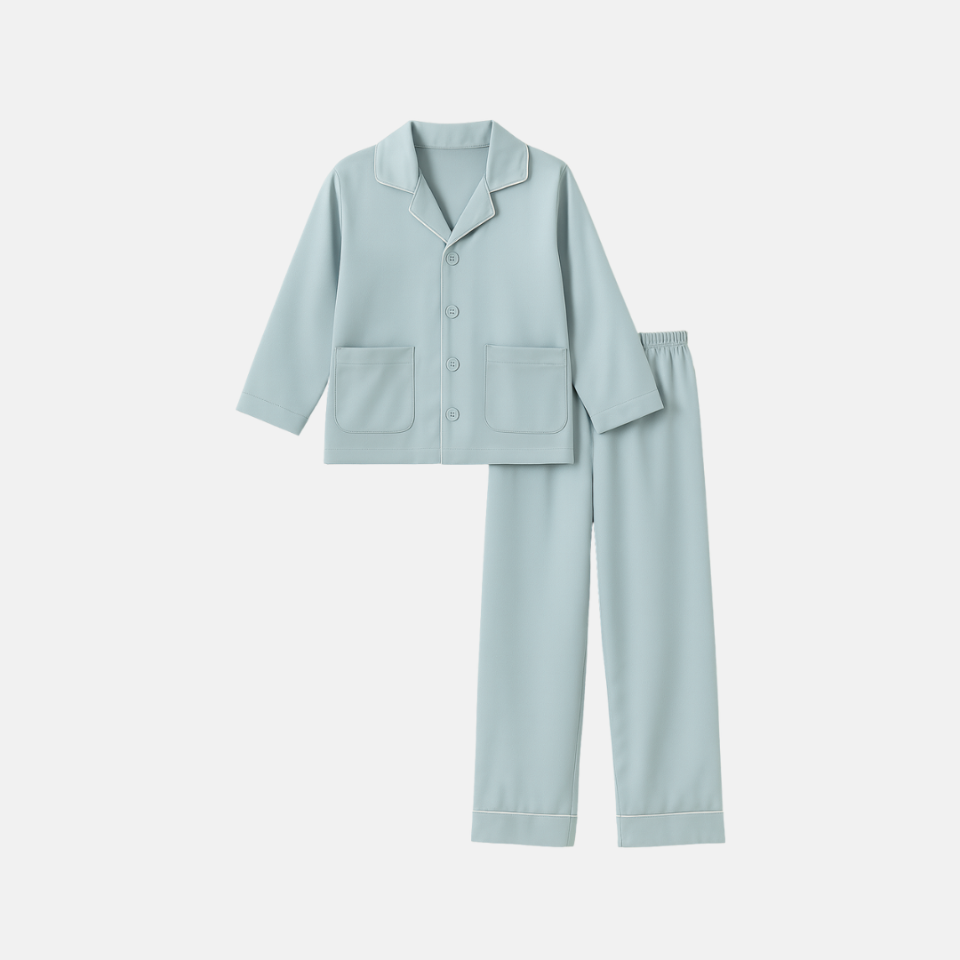 100% Mulberry Silk Pajamas for Kids – Comfortable Long Sleeve Set