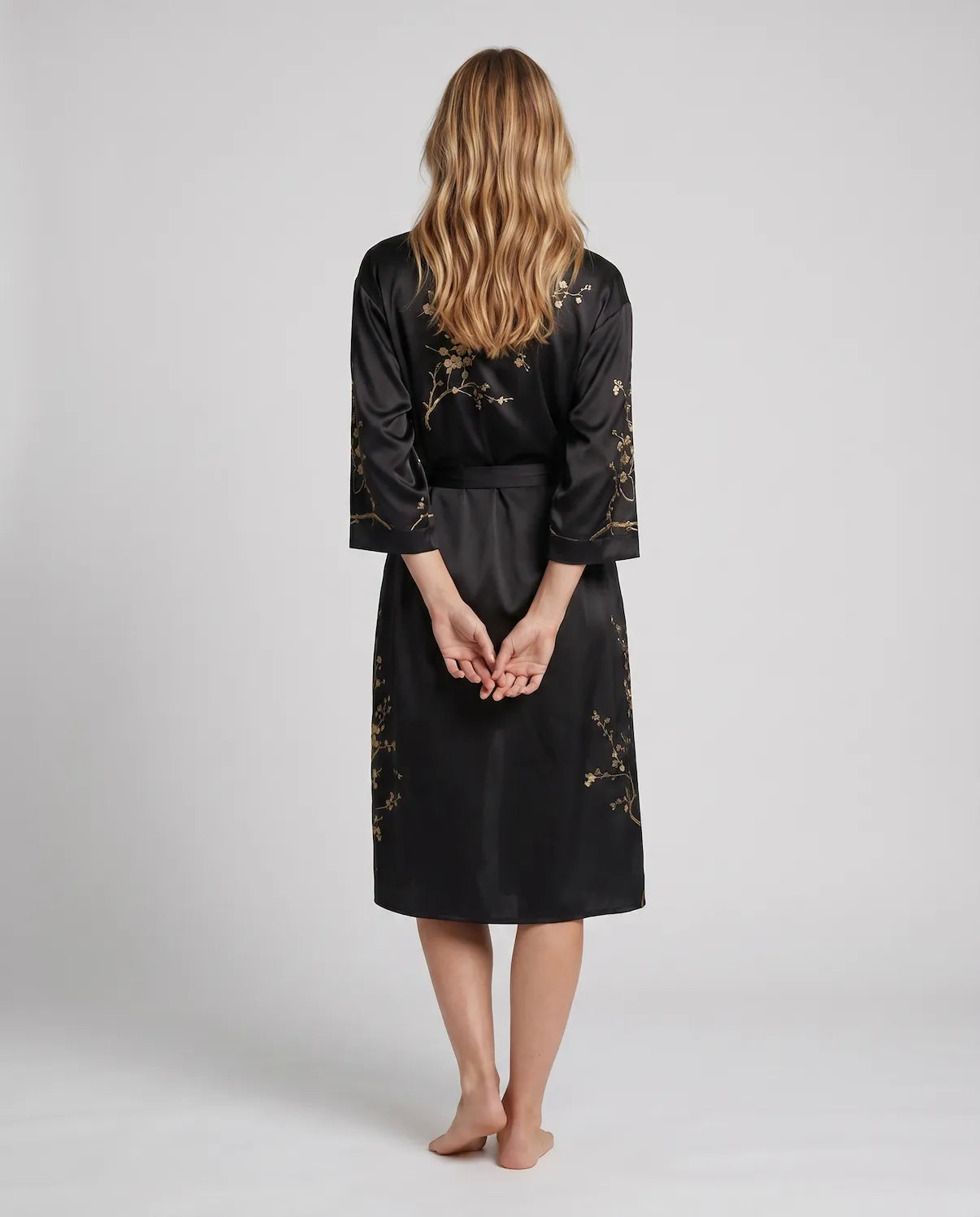 Shira Satin Nightdress – Chic Silky Sleepwear with Open Back Design