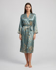 Charlie Satin Night robe – Silky Sleeveless Slip Dress for Women - Silken & Dreams