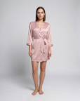 Goddess Silky Satin Robe – Lightweight, Elegant Loungewear for Women with Waist Tie - Silken & Dreams
