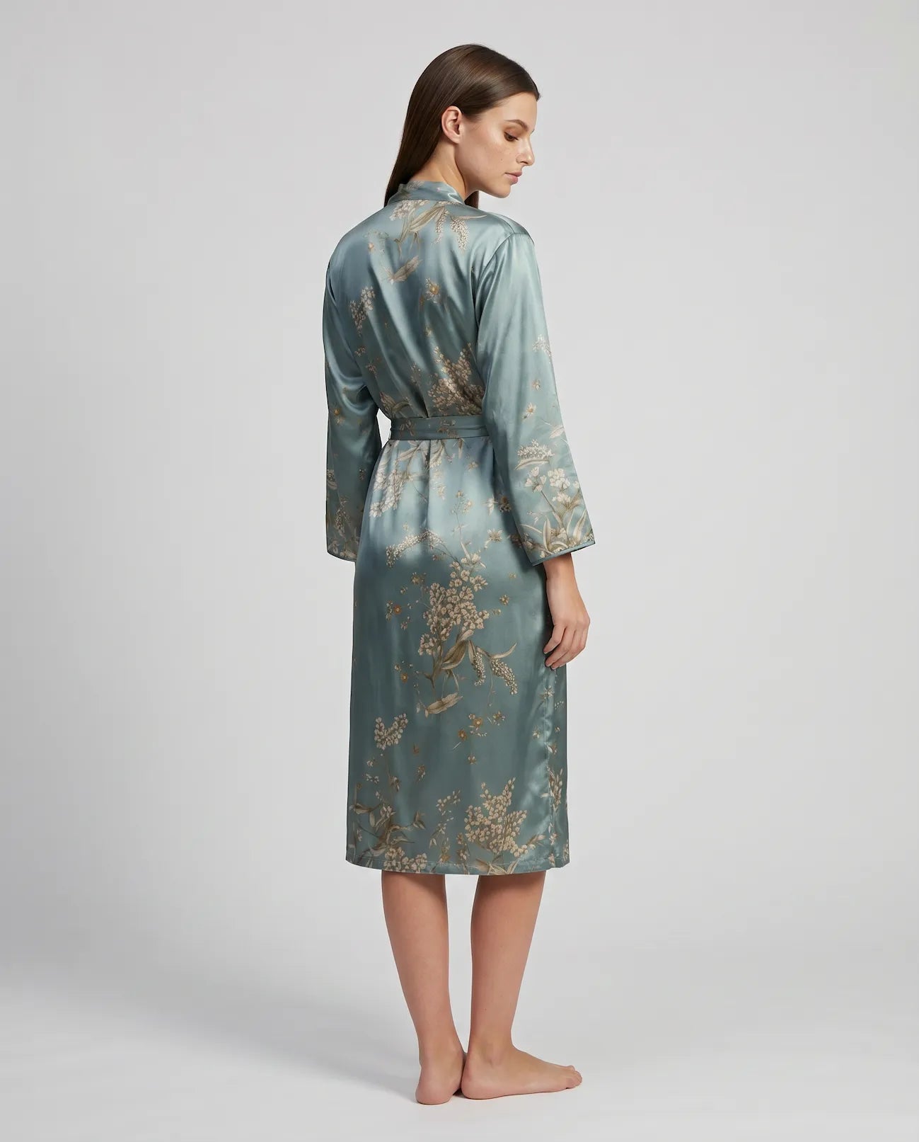 Charlie Satin Night robe – Silky Sleeveless Slip Dress for Women - Silken &amp; Dreams