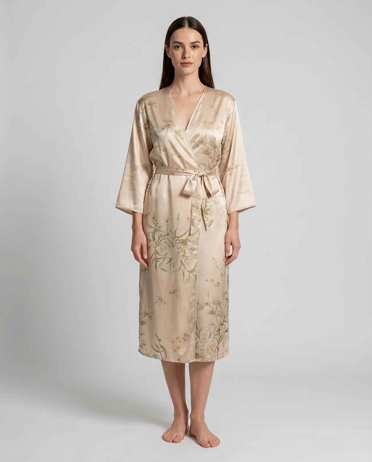 Charlie Satin Night robe – Silky Sleeveless Slip Dress for Women - Silken &amp; Dreams