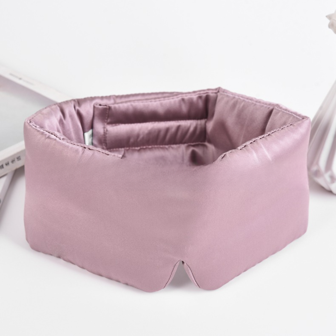 Silk Sleep Mask with Soft Padding for Luxurious Sleep in Total Darkness