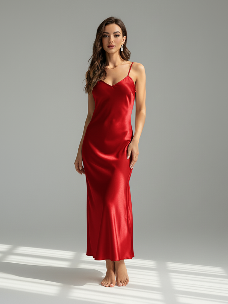 Mulberry Silk Luxury Nightgown – Elegant, Soft, Breathable Sleepwear for Women - Silken & Dreams