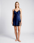 Olivia Lace Trim Silk Nightgown – Elegant Lightweight Sleepwear for Women - Silken & Dreams