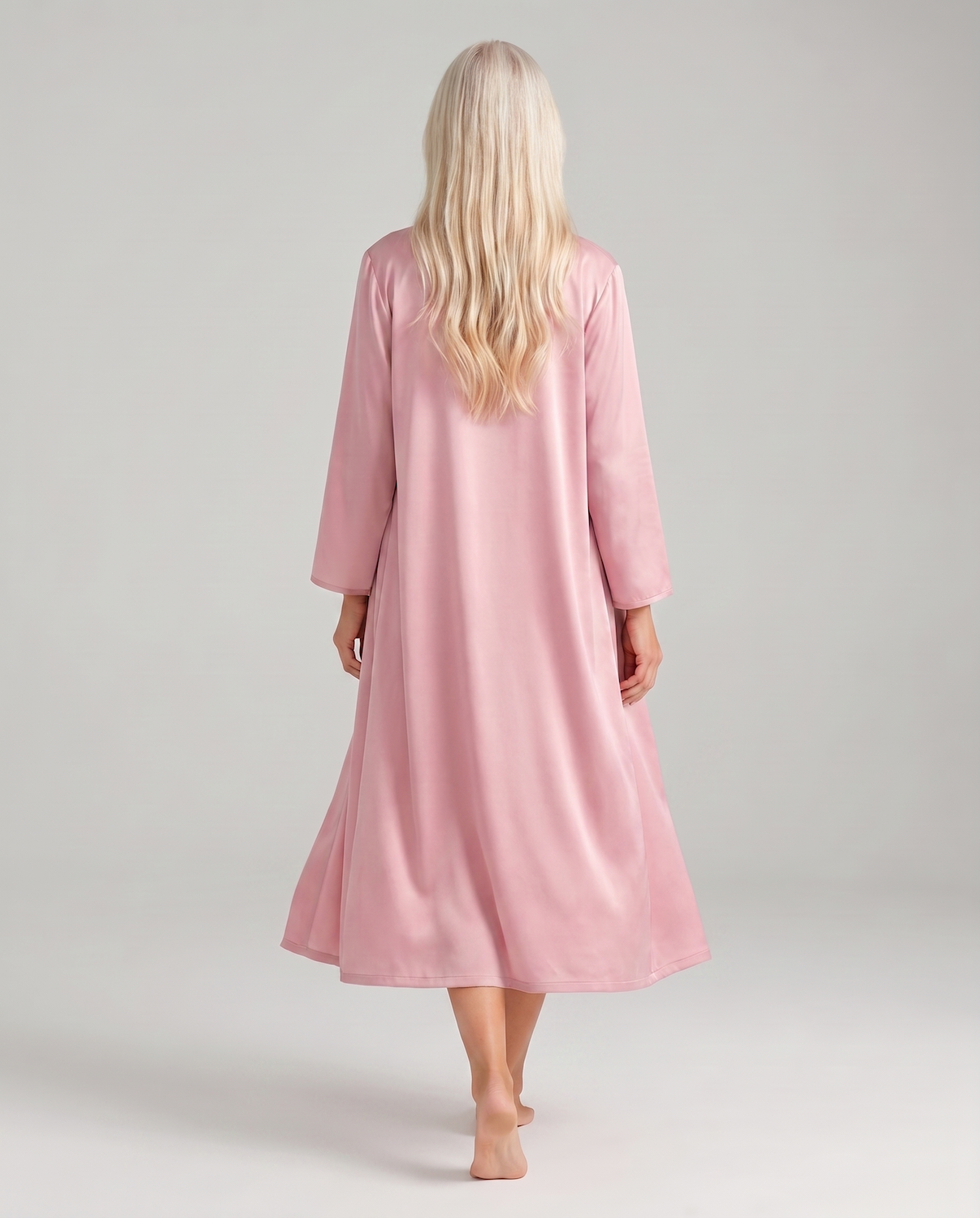 Luxury 100% Silk Nightgown and Robe Set – Soft, Elegant 2-Piece Sleepwear for Women