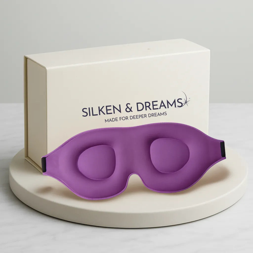 3D Contoured Sleep Mask – Light-Blocking & Lash-Friendly | Silken & Dreams