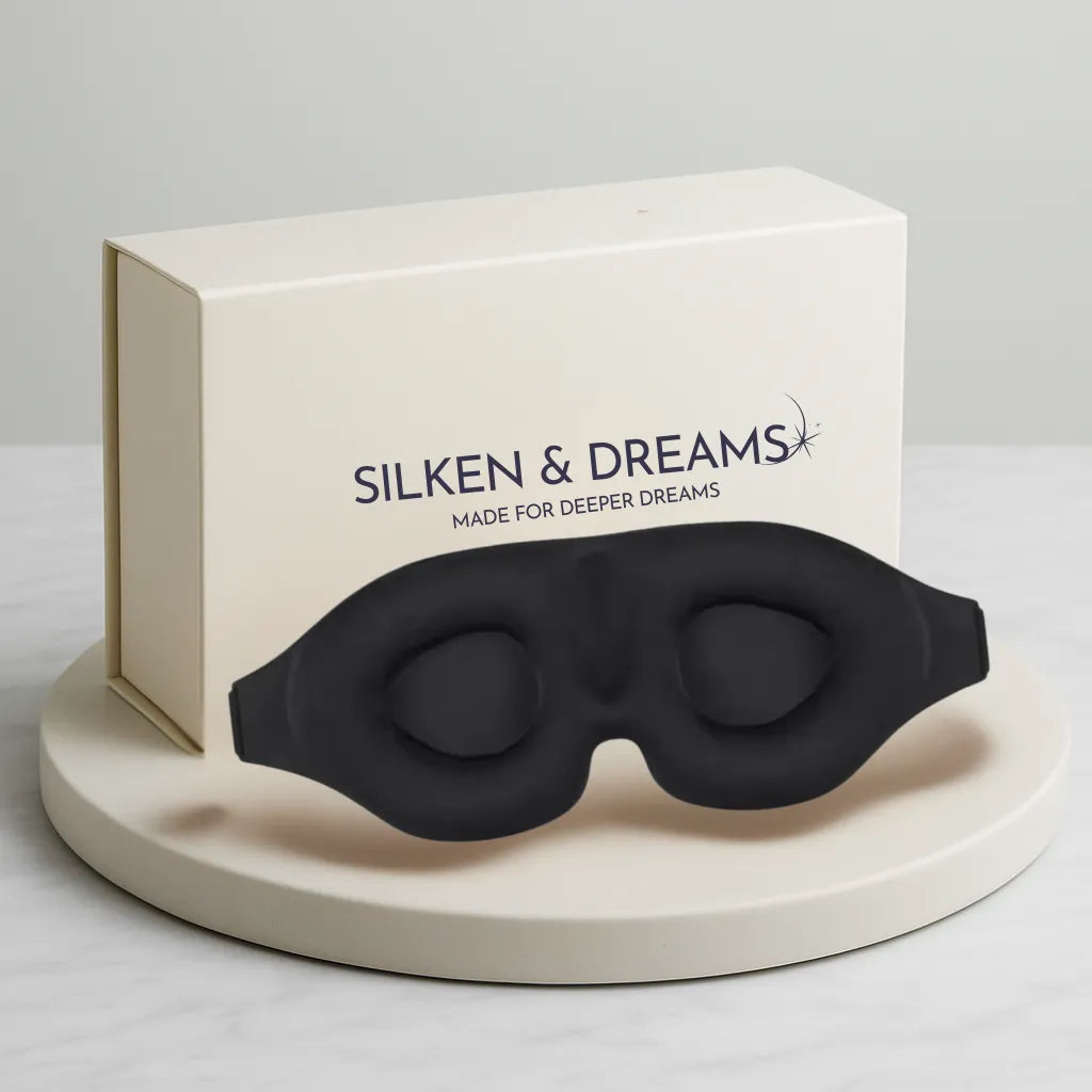 3D Contoured Sleep Mask – Light-Blocking & Lash-Friendly | Silken & Dreams