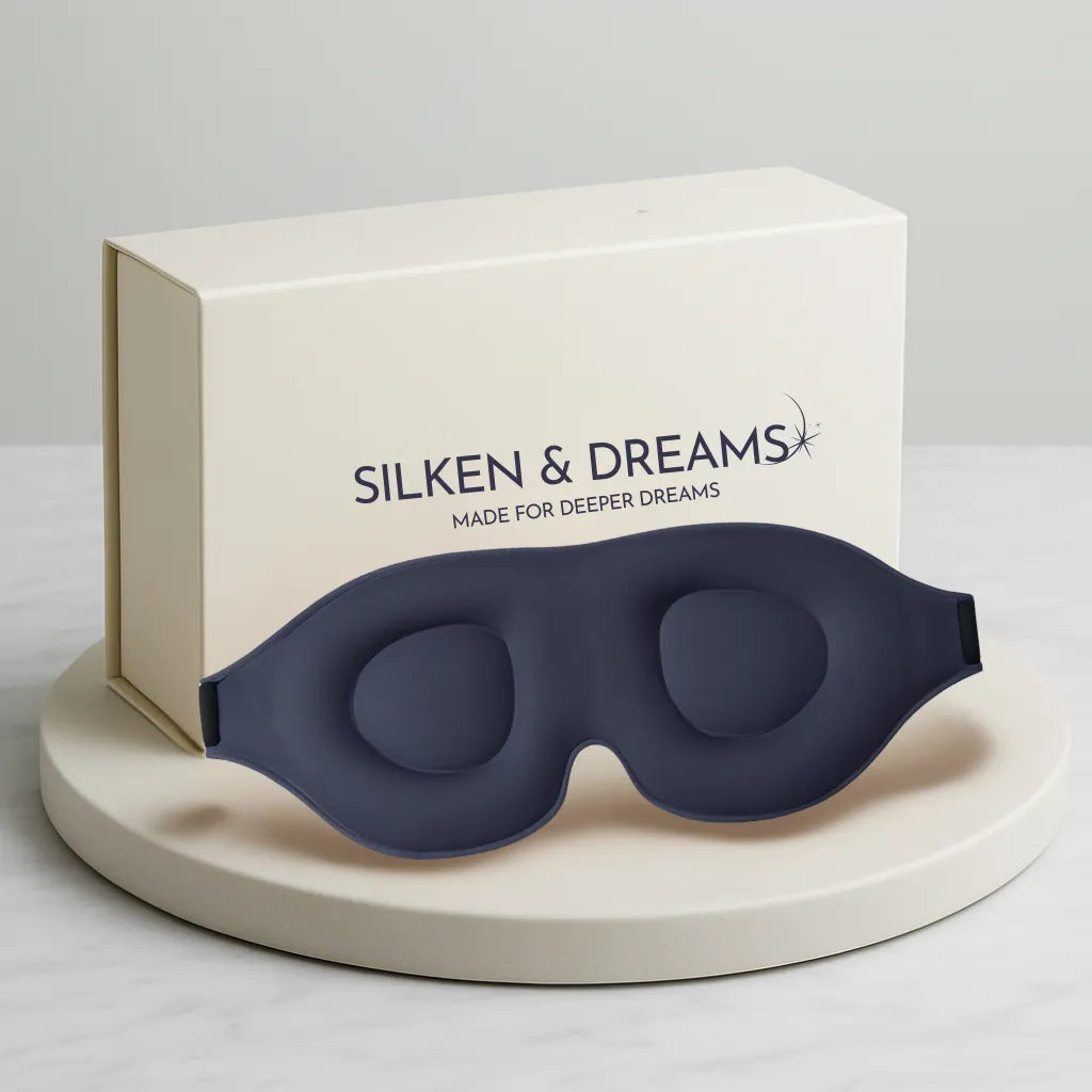 3D Contoured Sleep Mask – Light-Blocking & Lash-Friendly | Silken & Dreams