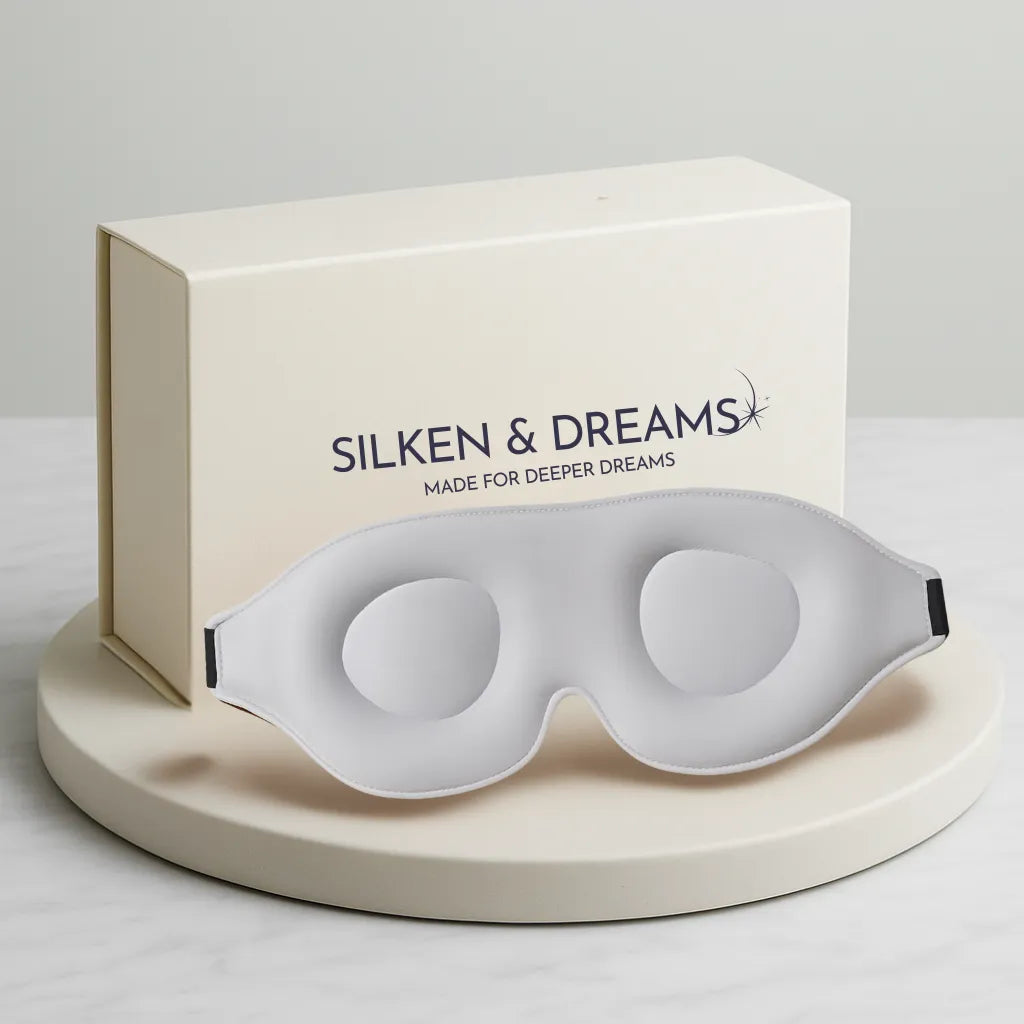 3D Contoured Sleep Mask – Light-Blocking & Lash-Friendly | Silken & Dreams