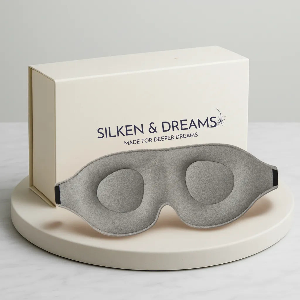 3D Contoured Sleep Mask – Light-Blocking & Lash-Friendly | Silken & Dreams